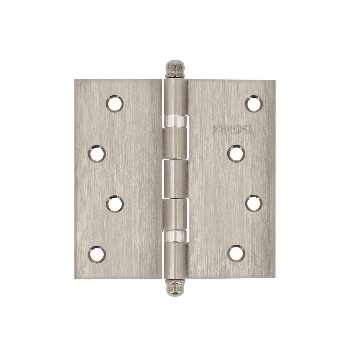 BC-404R Bisagra cuadrada 4" acero inox, cabeza redonda, HERMEX