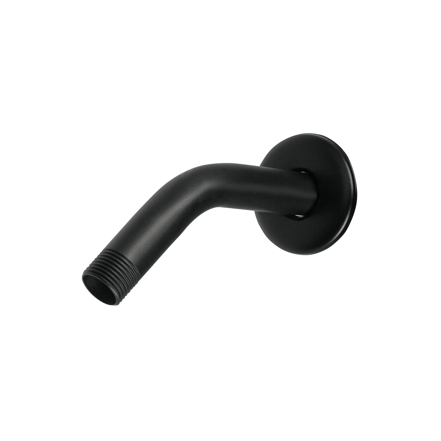 BCH-500M Brazo corto con chapetón para regadera, negro mate, AQUA