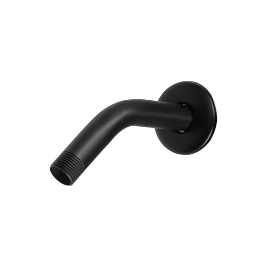 BCH-500M Brazo corto con chapetón para regadera, negro mate, AQUA