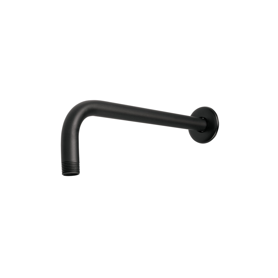 BCH-600M Brazo recto con chapetón para regadera, 30 cm, negro mate