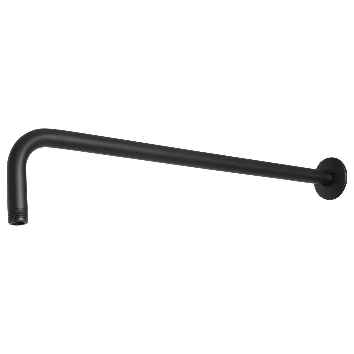 BCH-650M Brazo recto 50 cm con chapetón para regadera, negro mate