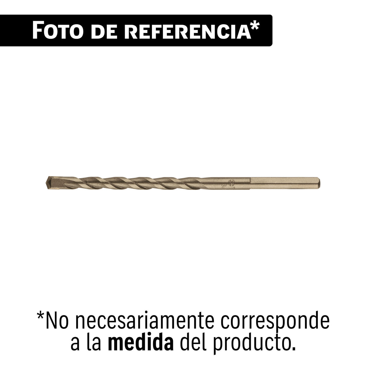 Broca Concreto Truper 1/4" x 12" Carburo Tungsteno BCT-1/4X12-B