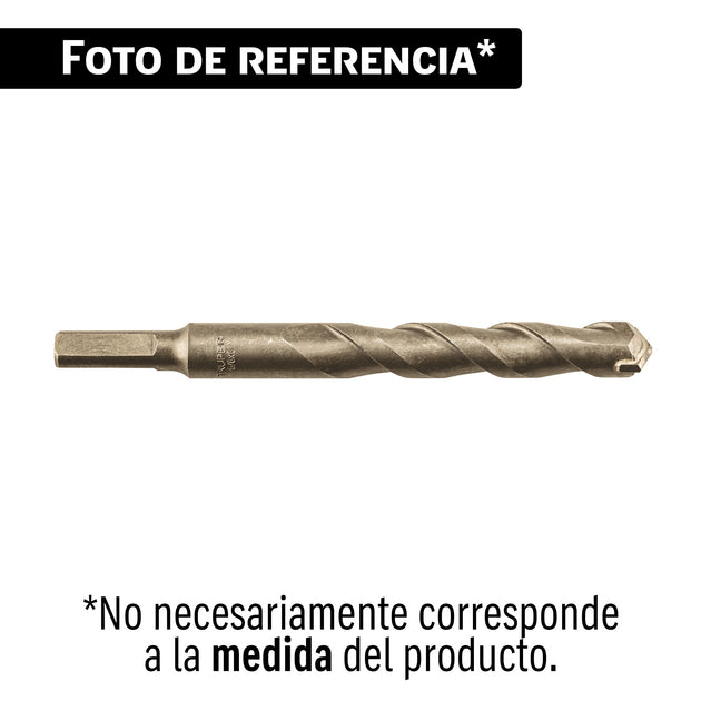 Broca Truper BCT-1/4X12-B, 1/4", Largo 12"