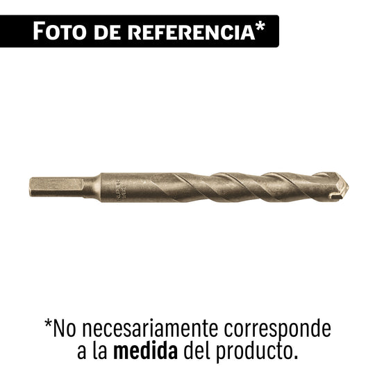 Broca Truper BCT-3/8X12-B, 3/8" Diámetro, 12" Largo
