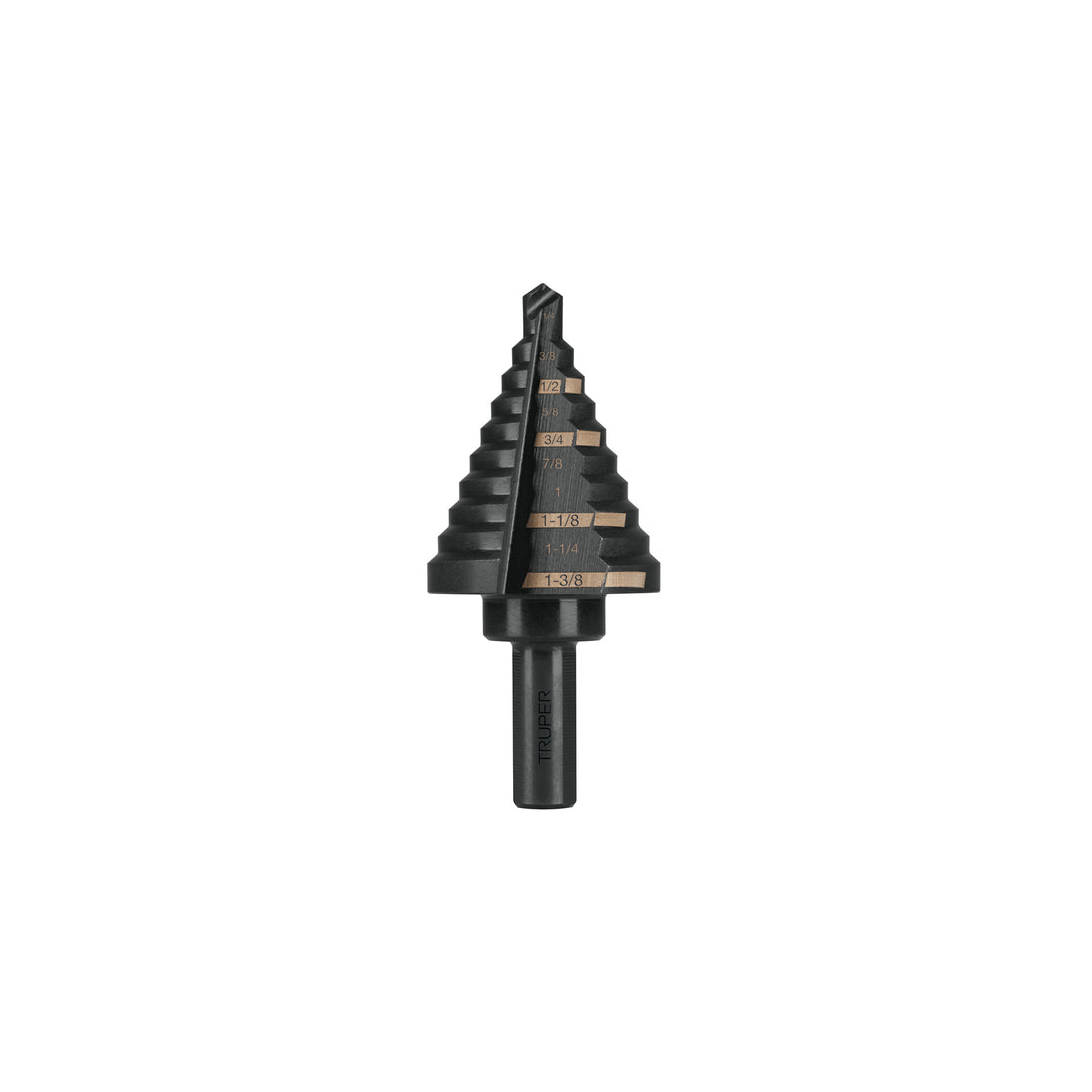 BES-10 Broca escalonada óxido negro 10escalones 1/4 a 1-3/8”,Truper