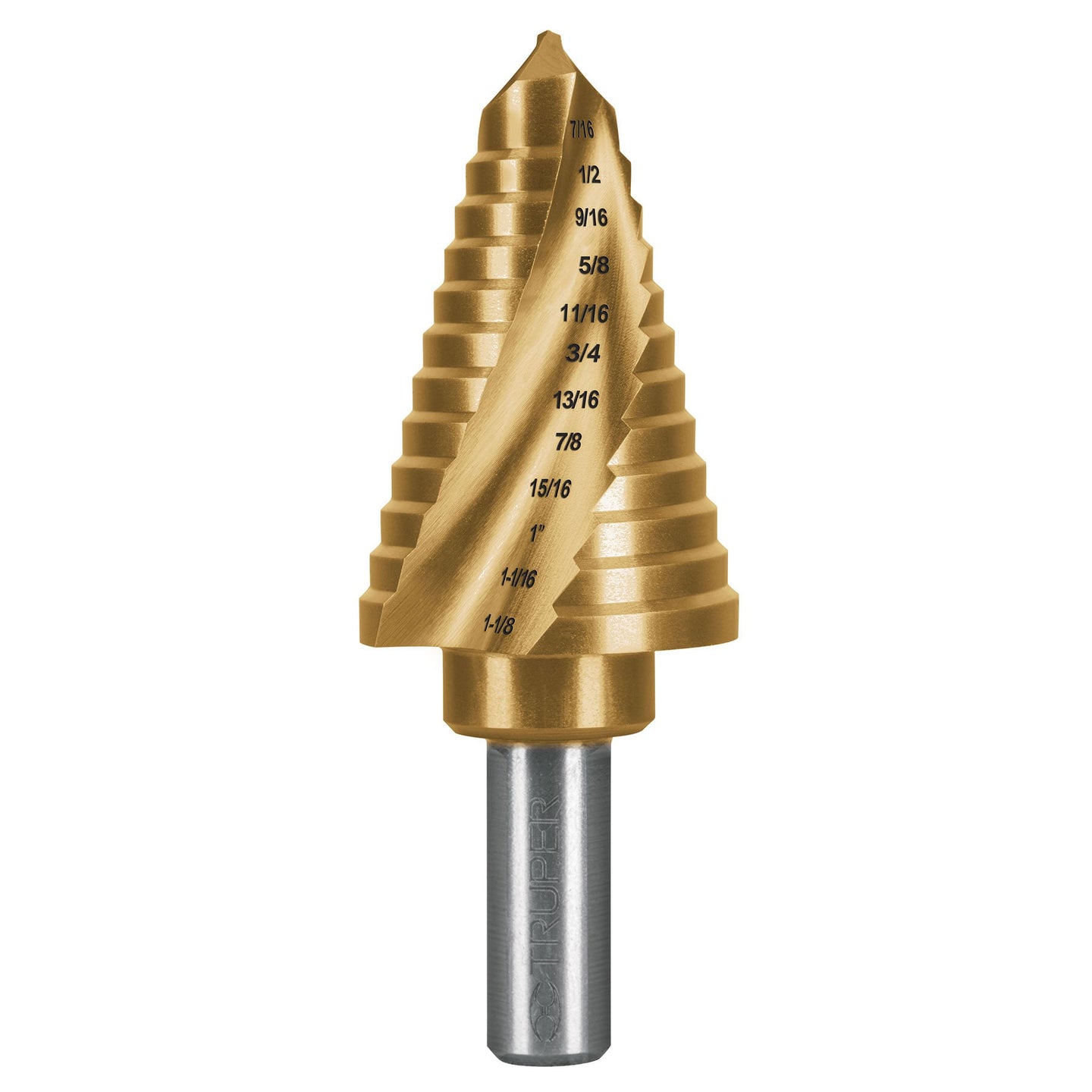BES-12AX Broca escalonada titanio 12 escalones 7/16" a 1-1/8", Expert