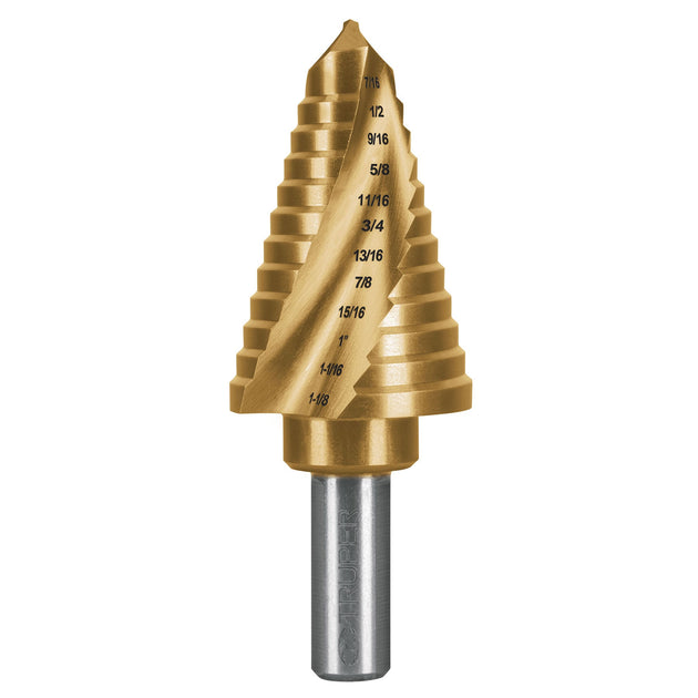 BES-12AX Broca escalonada titanio 12 escalones 7/16" a 1-1/8", Expert