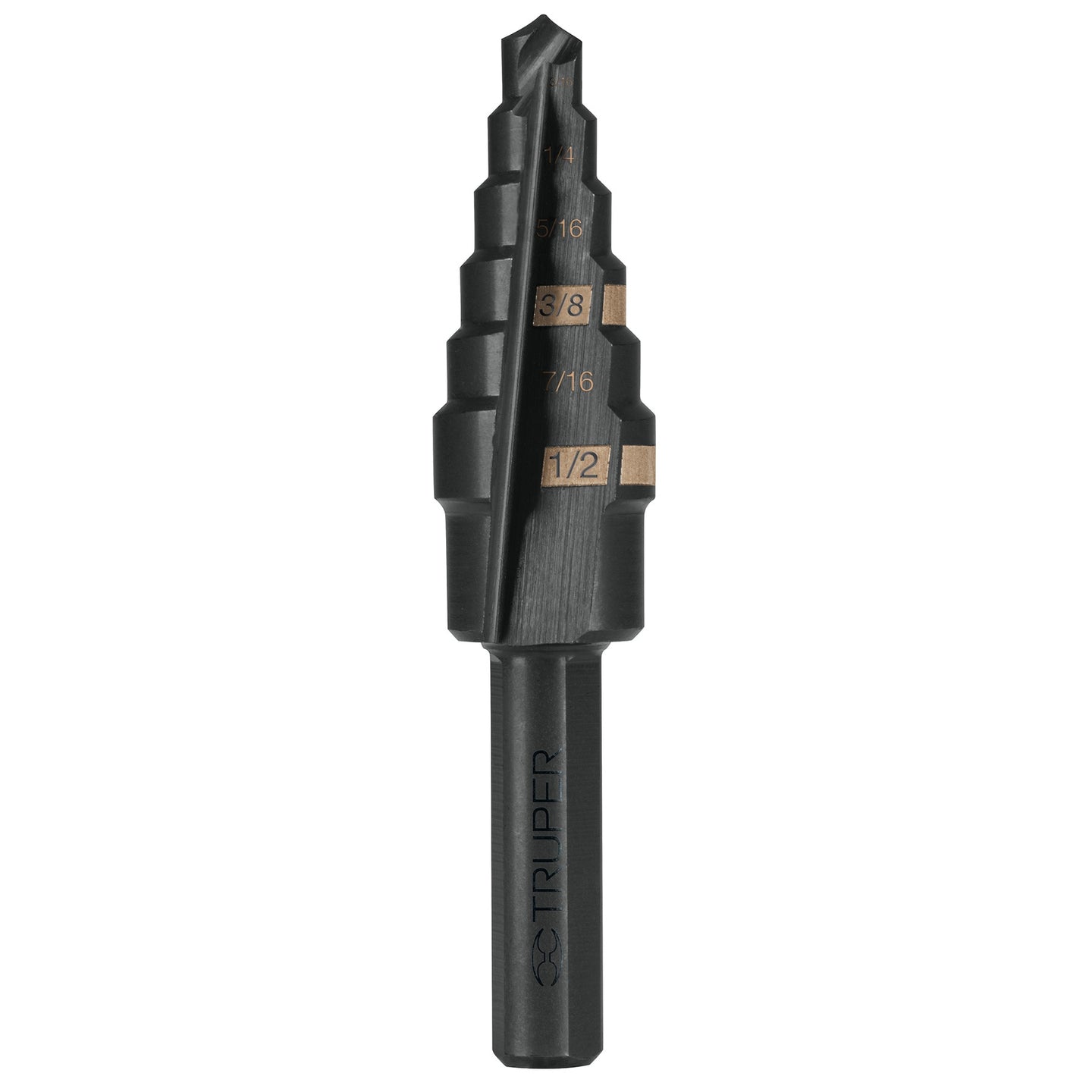 BES-6 Broca escalonada óxido negro 6 escalones 3/16" a 1/2",Truper