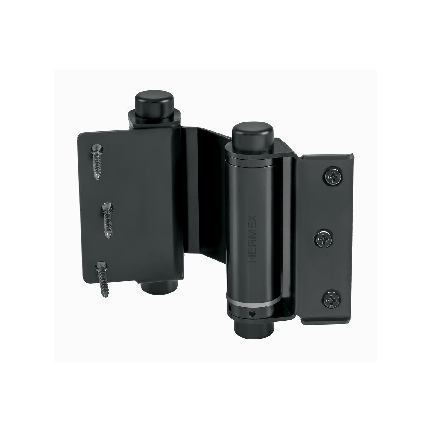 BID-306 Bisagra de doble acción 3" acero negro, HERMEX