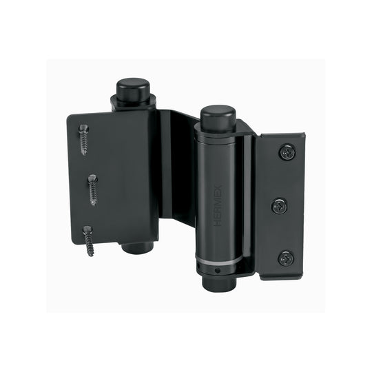 BID-306 Bisagra de doble acción 3" acero negro, HERMEX