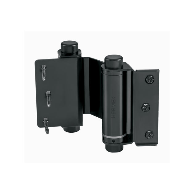 BID-306 Bisagra de doble acción 3" acero negro, HERMEX