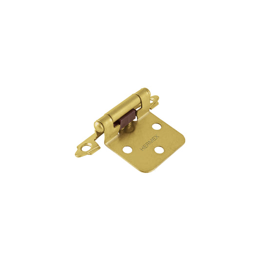 BIPA-71 Bolsa con 2 bisagras parche de 7cm, latonado, HERMEX