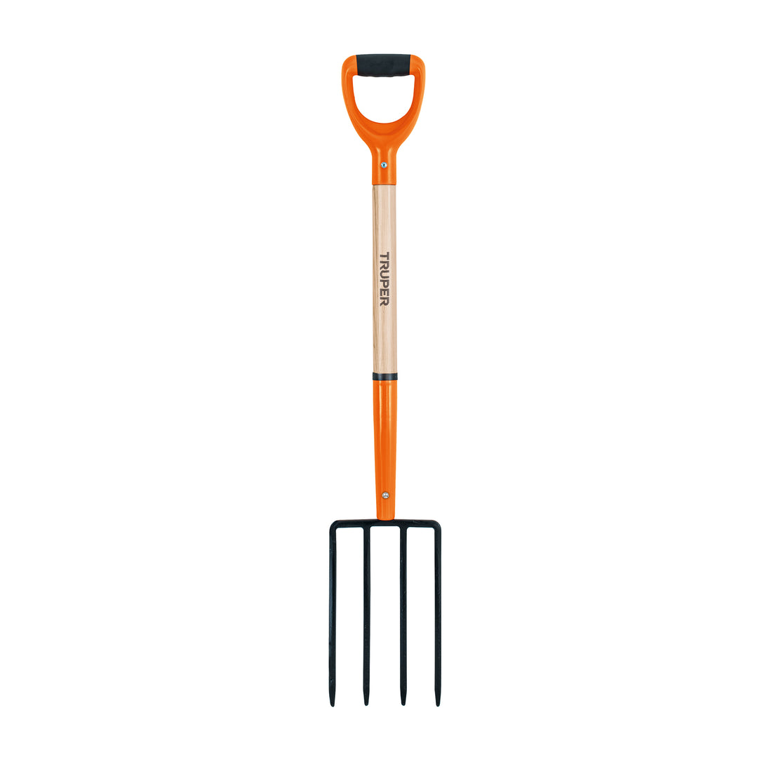 BJ-4PC Bieldo para jardín, 4 dientes cuadrados, mango 29", puño "Y"