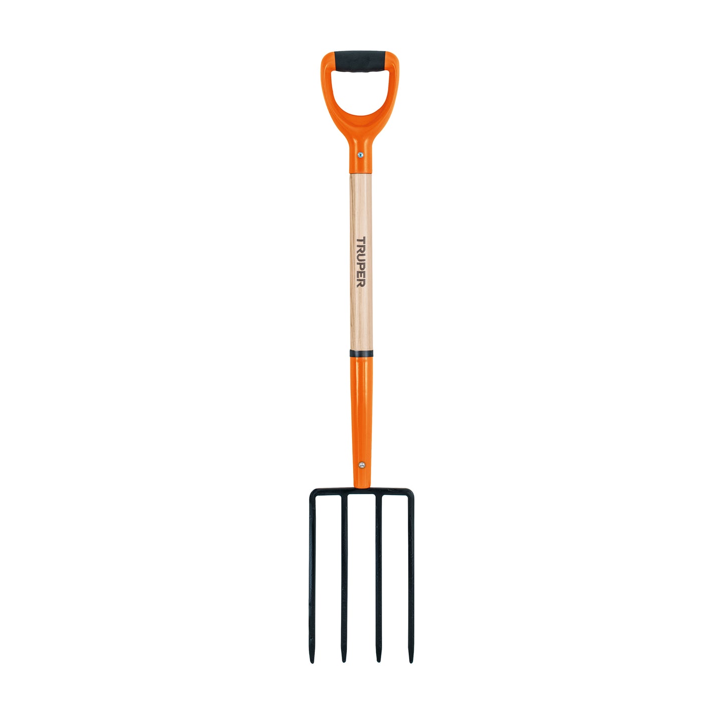 BJ-4PC Bieldo para jardín, 4 dientes cuadrados, mango 29", puño "Y"