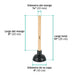 Destapador Klintek BODE-4 20cm Mango Madera | Lavabo y Fregadero