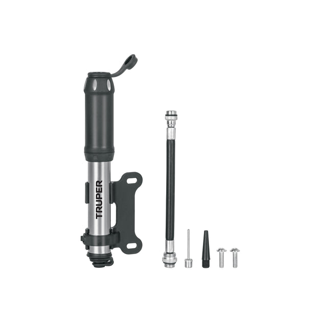 BOM-MI-X Mini bomba manual para bicicleta, abatible, 75 PSI, TRUPER