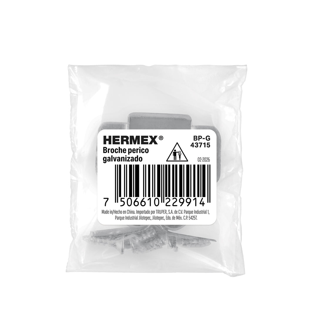 Kit Riel Puerta Corrediza Hermex BP-G Rodillos Polipropileno 32x16mm