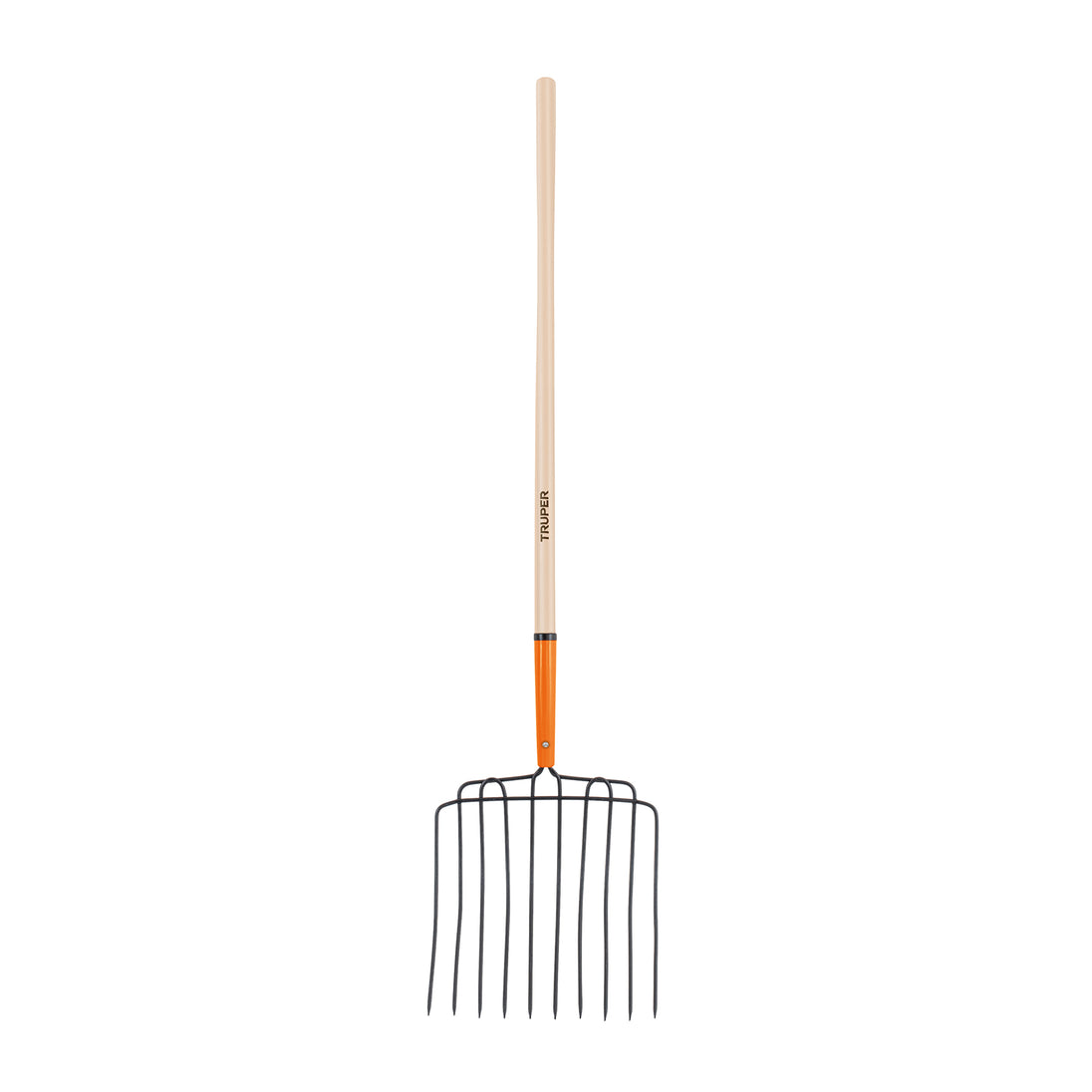 BPJ-10L Bieldo para estiércol, 10 dientes, mango 48", cabeza soldada