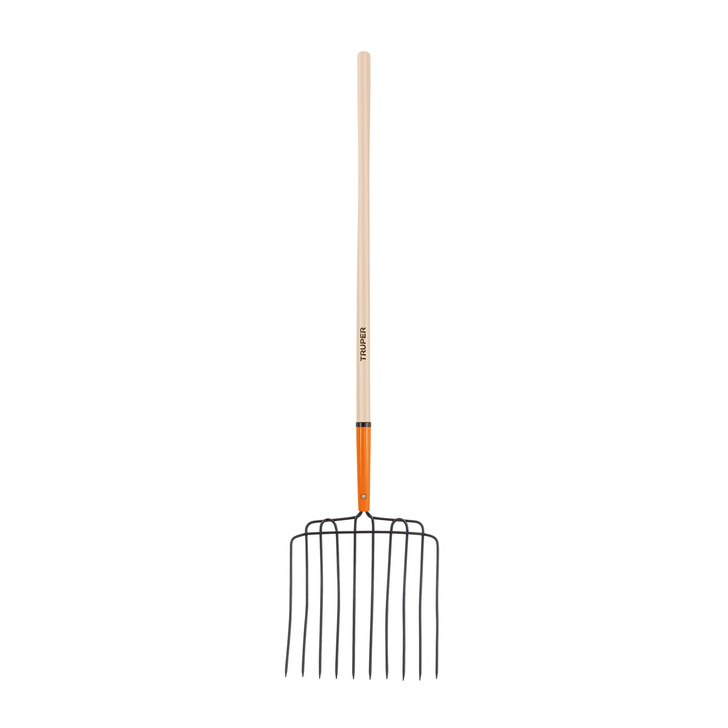 BPJ-10L Bieldo para estiércol, 10 dientes, mango 48", cabeza soldada