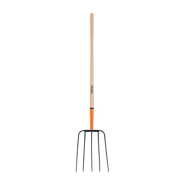 BPJ-5B Bieldo para paja, 5 dientes, mango largo 48", cabeza grande