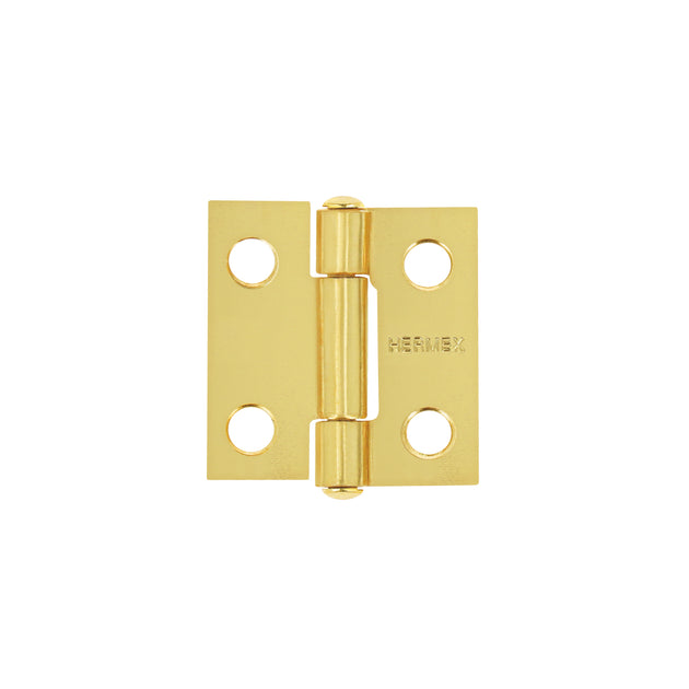 BR-101 Bisagra rectangular 1" acero latonado, HERMEX