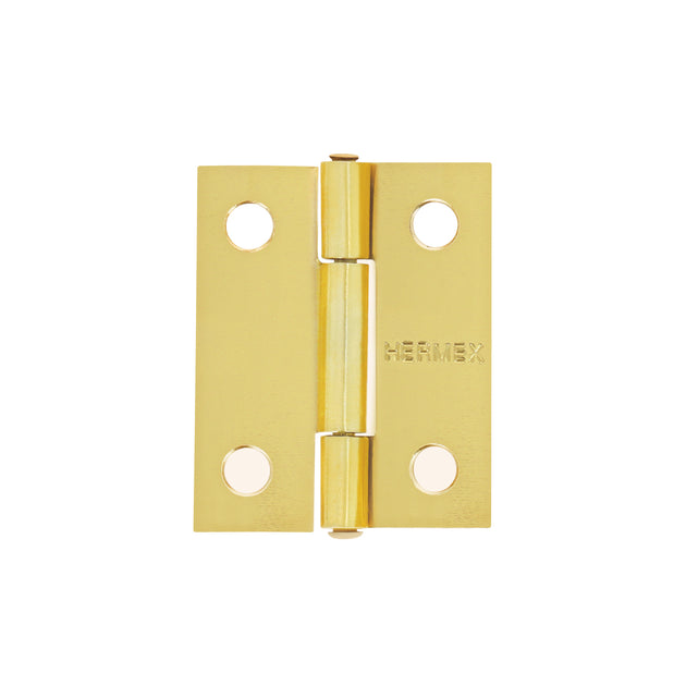 BR-151 Bisagra rectangular 1-1/2" acero latonado, HERMEX
