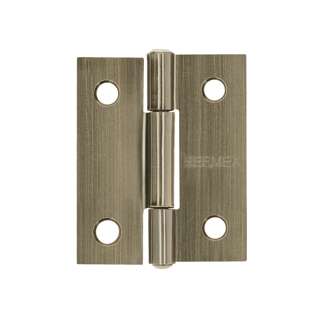 BR-152 Bisagra rectangular 1-1/2" latón antiguo, HERMEX
