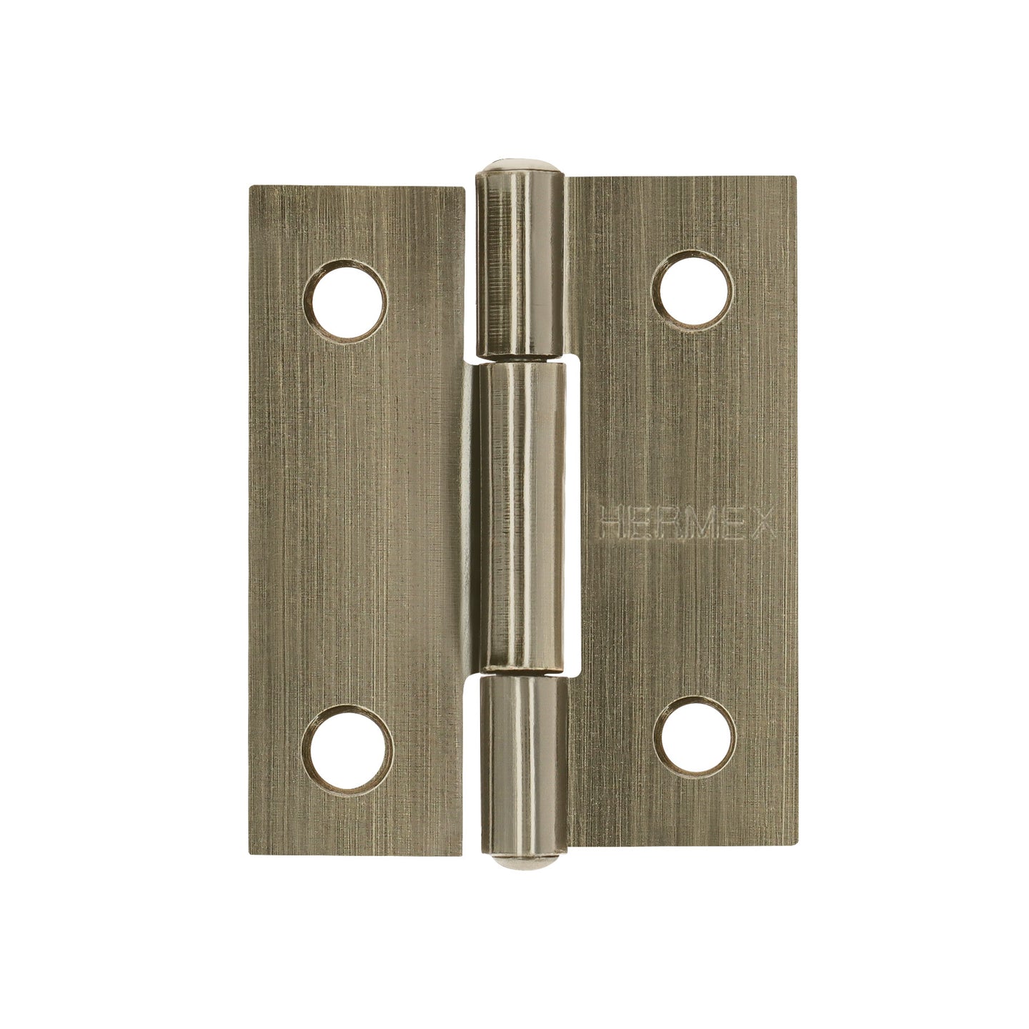 BR-152 Bisagra rectangular 1-1/2" latón antiguo, HERMEX