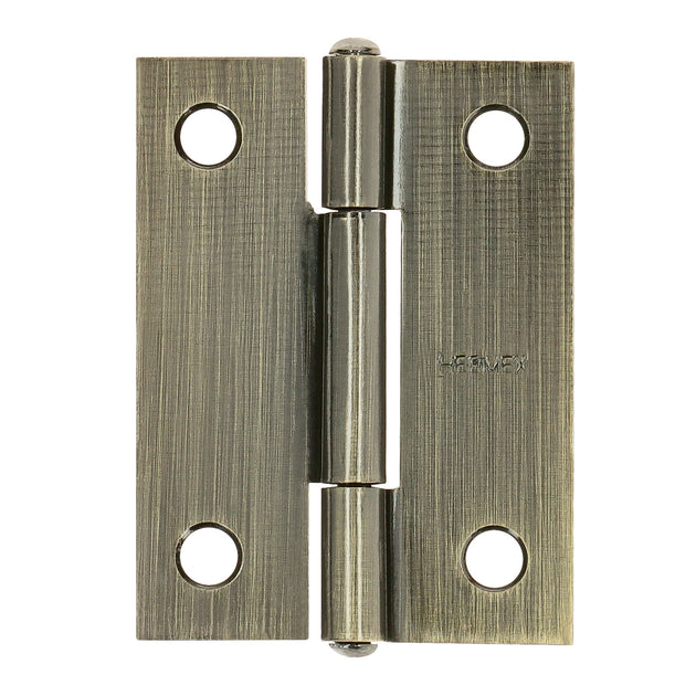 BR-202 Bisagra rectangular 2" latón antiguo, HERMEX
