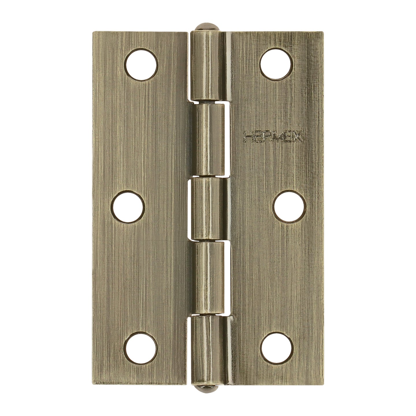 BR-252 Bisagra rectangular 2-1/2" latón antiguo, HERMEX