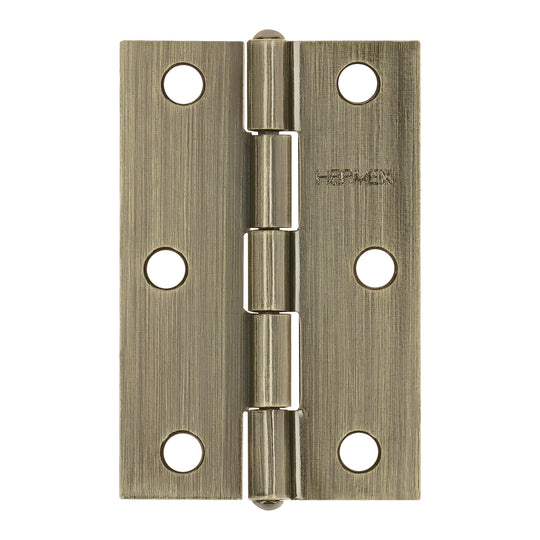 BR-252 Bisagra rectangular 2-1/2" latón antiguo, HERMEX