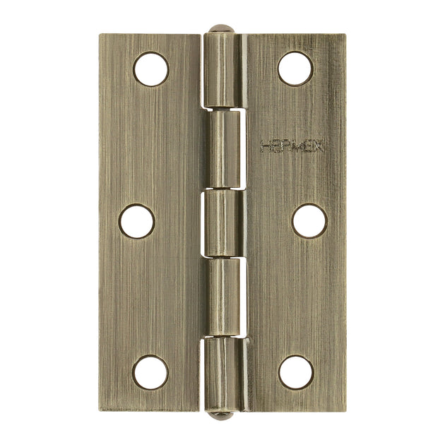 BR-252 Bisagra rectangular 2-1/2" latón antiguo, HERMEX