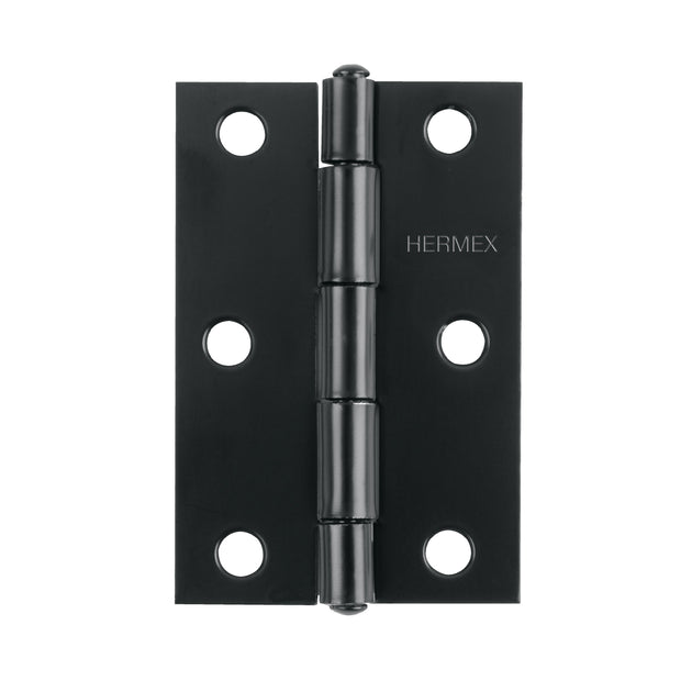 BR-256 Bisagra rectangular 2-1/2" negra, HERMEX