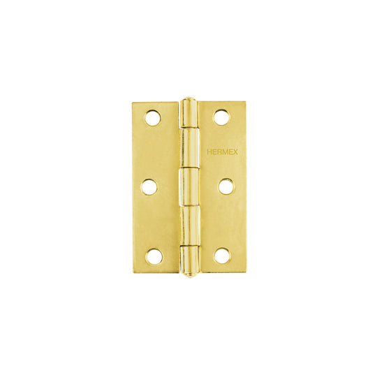 BR-301 Bisagra rectangular 3" acero latonado, HERMEX