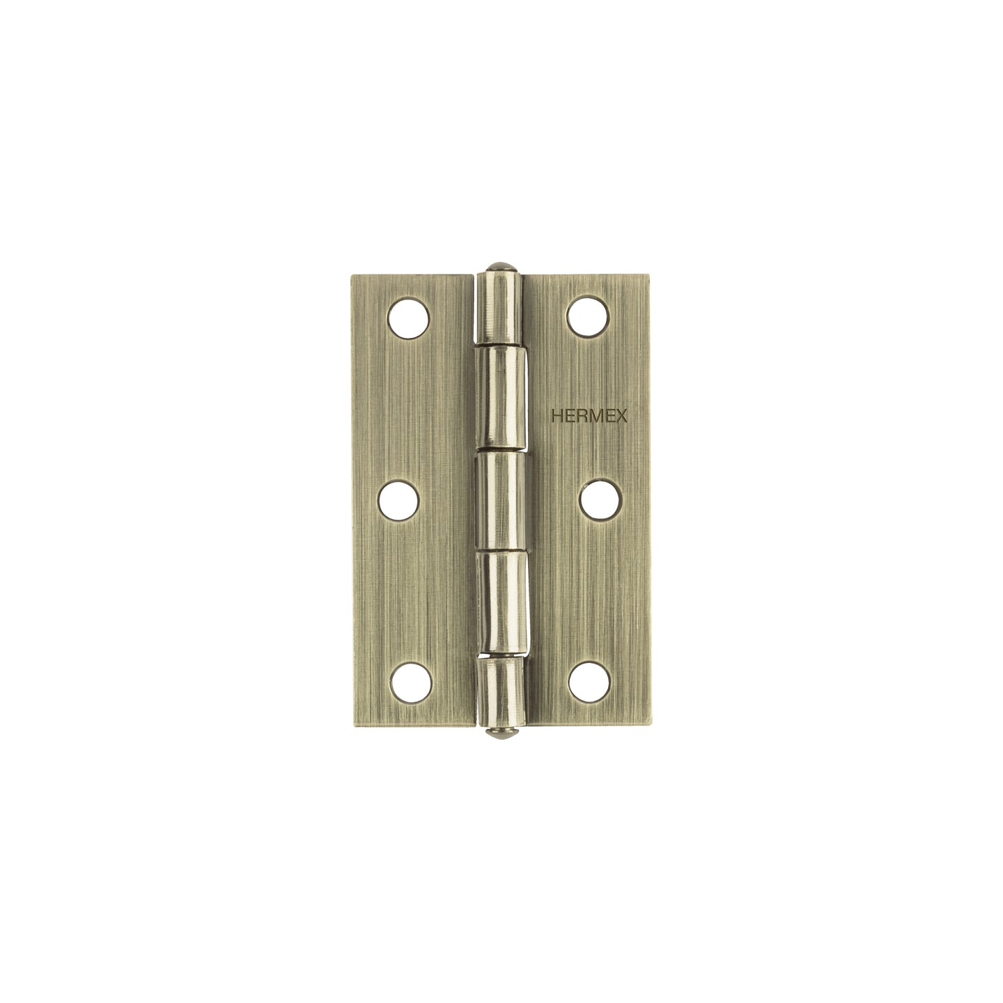 BR-302 Bisagra rectangular 3" latón antiguo, HERMEX