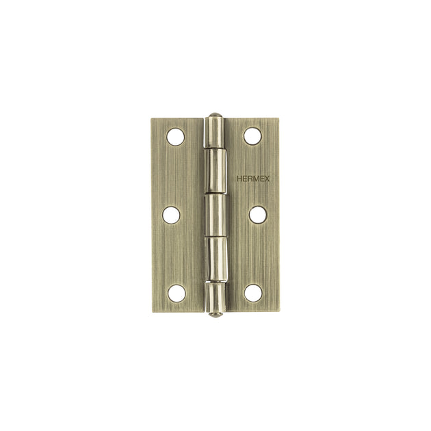 BR-302 Bisagra rectangular 3" latón antiguo, HERMEX