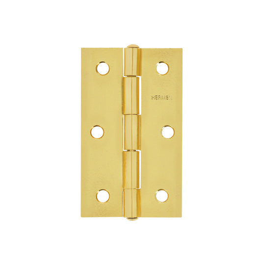 BR-351 Bisagra rectangular 3-1/2" acero latonado, HERMEX