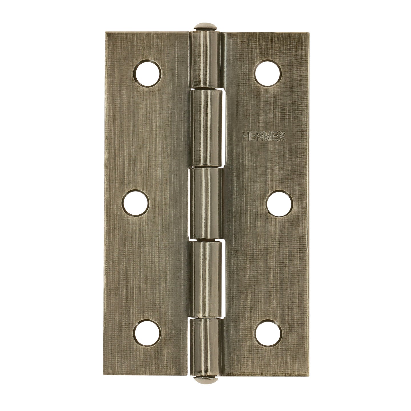 BR-352 Bisagra rectangular 3-1/2" latón antiguo, HERMEX
