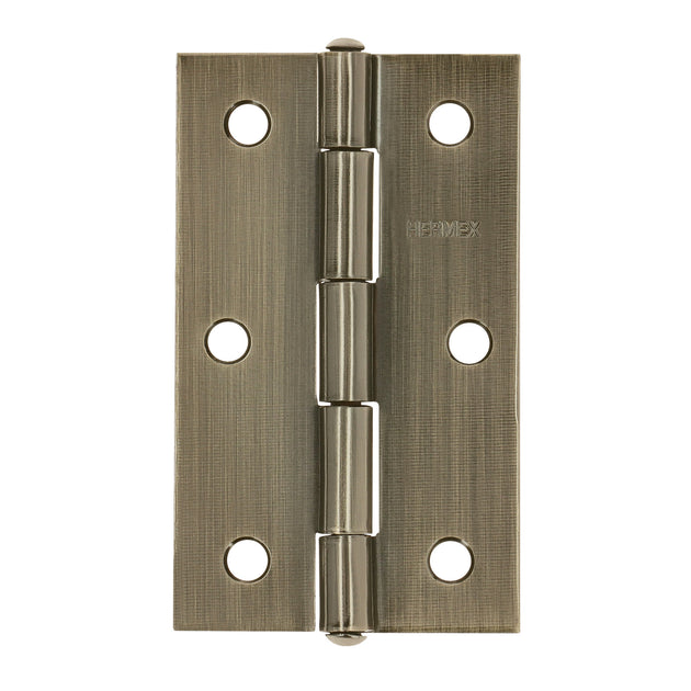 BR-352 Bisagra rectangular 3-1/2" latón antiguo, HERMEX