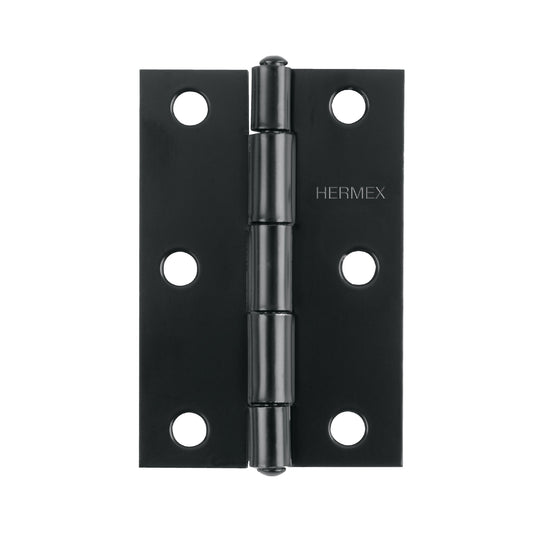 BR-356 Bisagra rectangular 3-1/2" negra, HERMEX