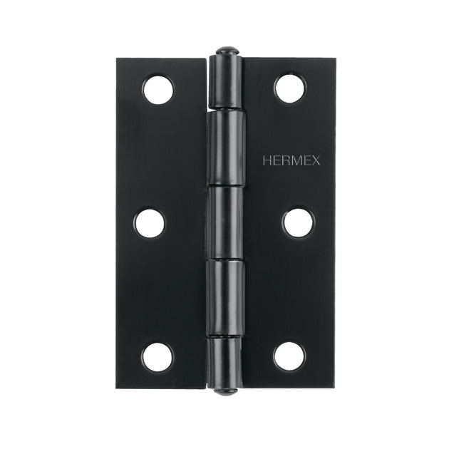 BR-356 Bisagra rectangular 3-1/2" negra, HERMEX