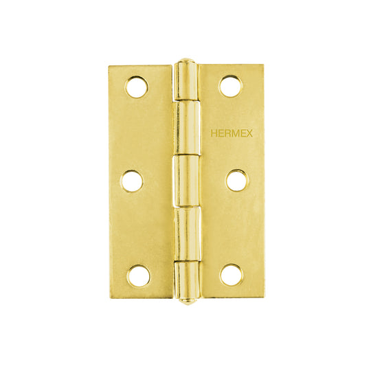 BR-401 Bisagra rectangular 4" acero latonado, HERMEX
