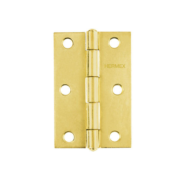 BR-401 Bisagra rectangular 4" acero latonado, HERMEX