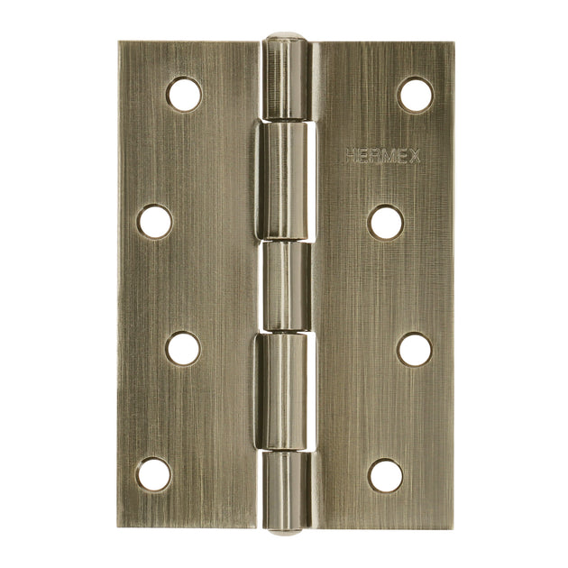 BR-402 Bisagra rectangular 4" latón antiguo, HERMEX