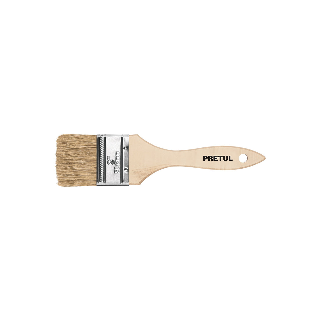 BRE-2 Brocha uso general de 2" con mango de madera, PRETUL