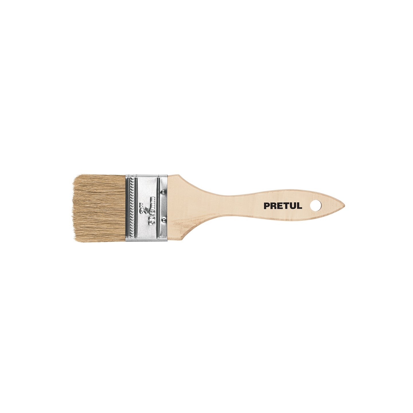 BRE-2 Brocha uso general de 2" con mango de madera, PRETUL