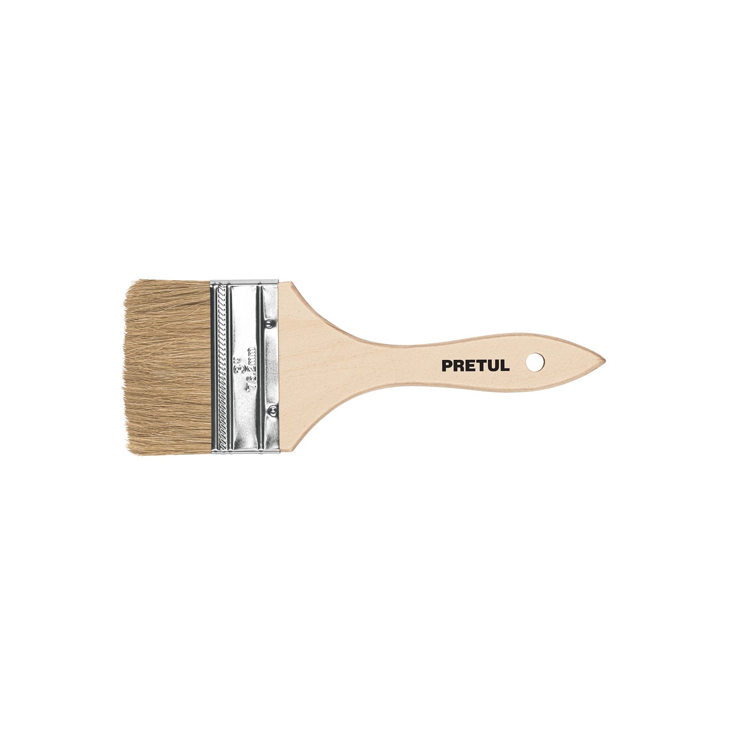 BRE-3 Brocha uso general de 3" con mango de madera, PRETUL