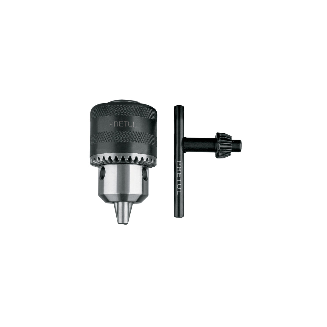 BRO-3/8N-P Broquero 3/8" con llave, cuerpo moleteado, PRETUL