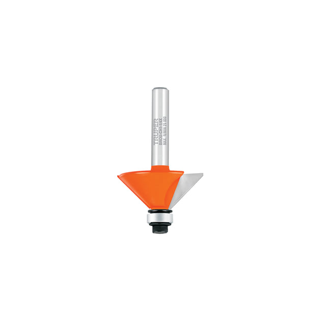 BROU-CH1-1/4X Broca para router, chaflán, 1-1/4" con balero, Truper