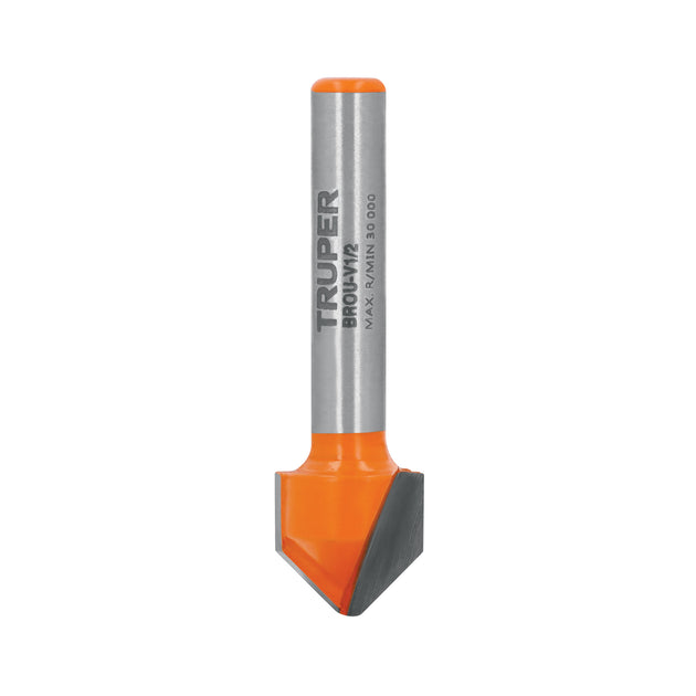 BROU-V1/2 Broca para router, corte en "V", 1/2", Truper